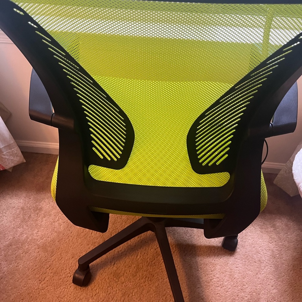 Ergonomic Green Mesh Office Chair - Flawless, barely ever used.  Matching lamp.